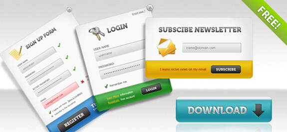 Sign Up Forms, Login Panels, Subscribe Forms