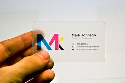 Transparent Business Card Design Ideas
